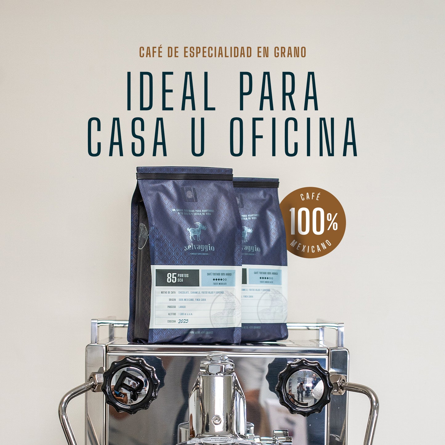 2 Bolsas de Café de Especialidad Selvaggio Grano 470 Gramos