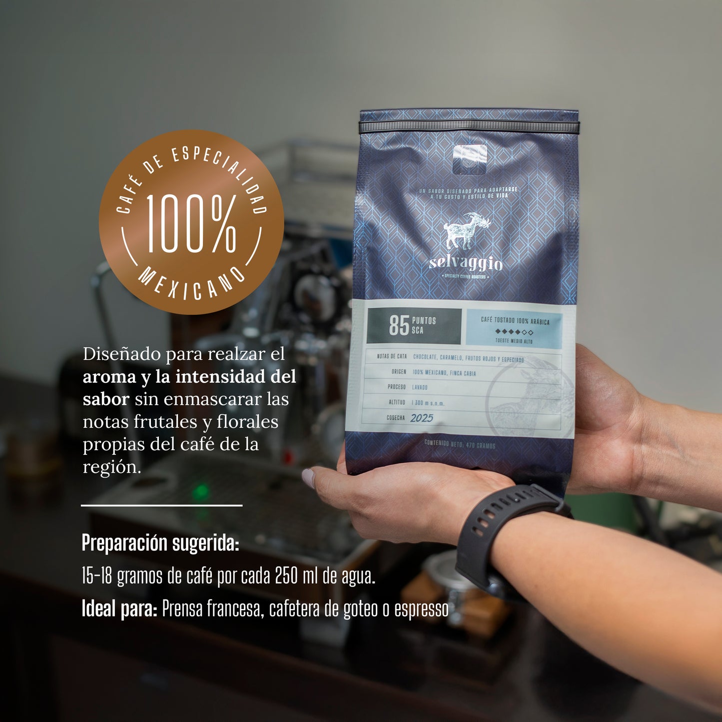 2 Bolsas de Café de Especialidad Selvaggio Grano 470 Gramos