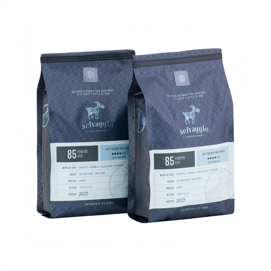 2 Bolsas de Café de Especialidad Selvaggio Grano 470 Gramos