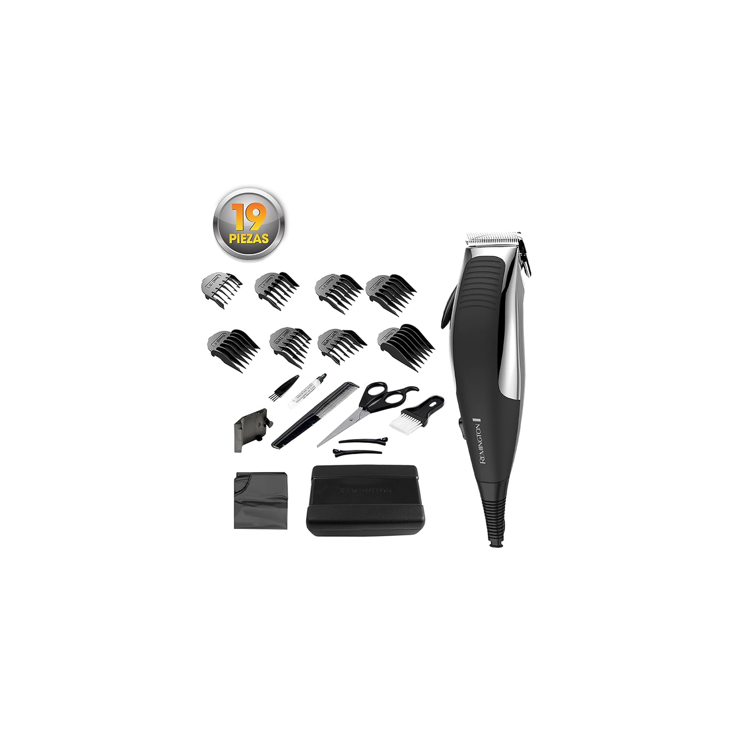Cortador De Cabello Remington 19 Piezas Acabado Cromo