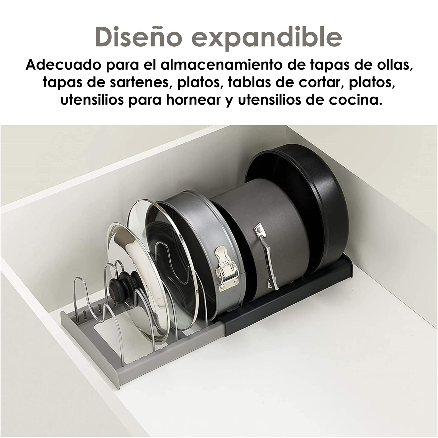 Organizador/ Escurridor Retráctil plastico/Metal Aquila