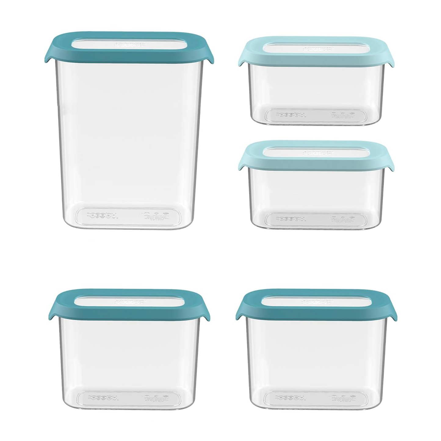 5 Contendores de Alimentos Secos Aquila 2.2Lt 1.3Lt 900ml