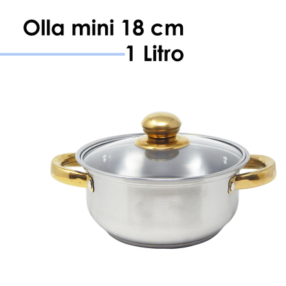 Batería de Cocina Ontario Acero Inox Compatible Inducción