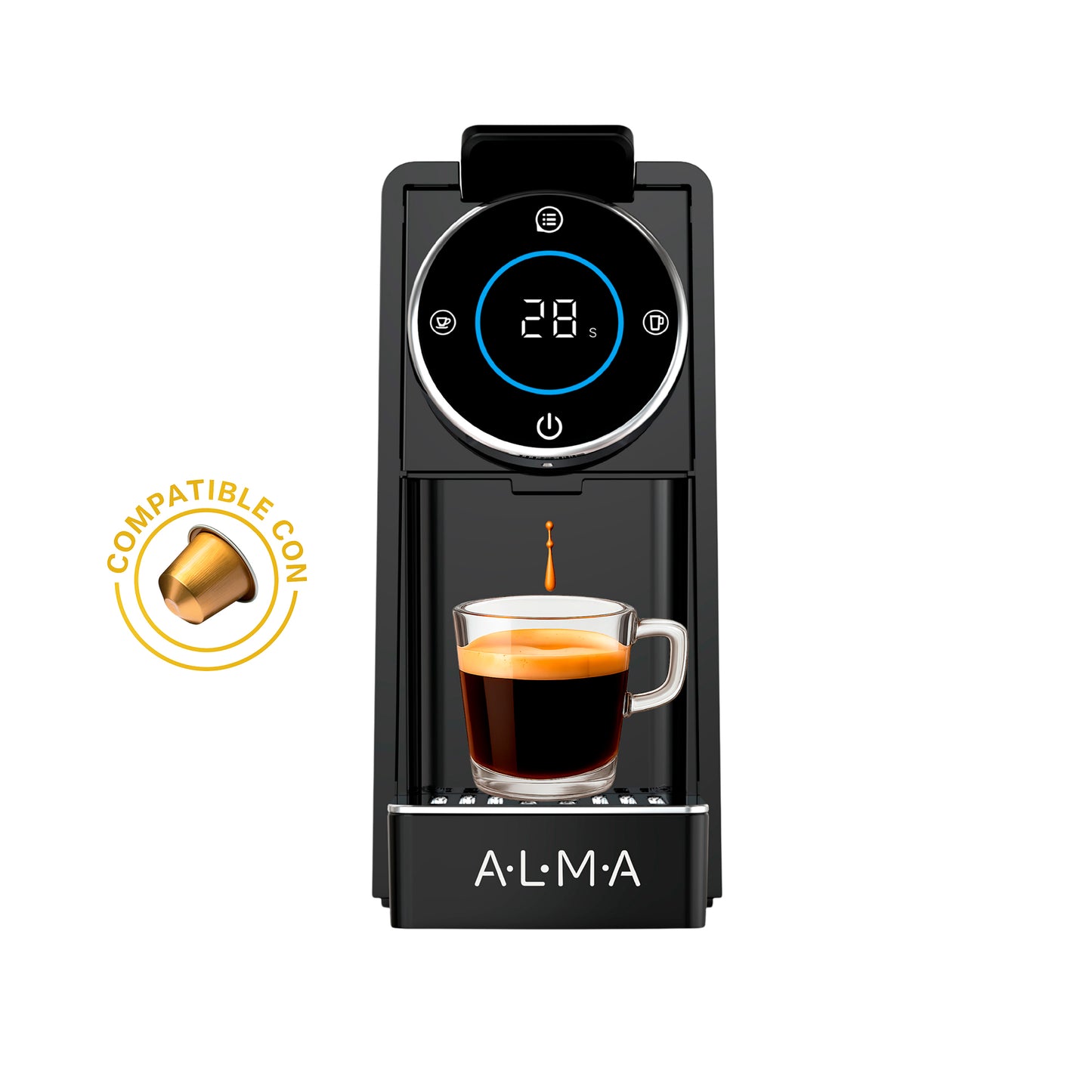 Cafetera ALMA Espressa para Capsulas NESPRESSO digital