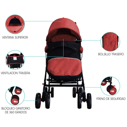 Carriola Plegable con Cubre-pies Aquila hasta 15 Kg