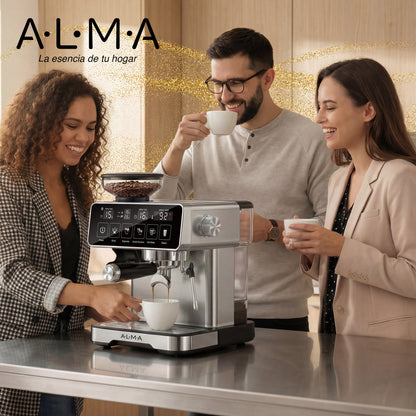 Cafetera Profesional 20Bares ALMA con Molino de Café BRIATTO