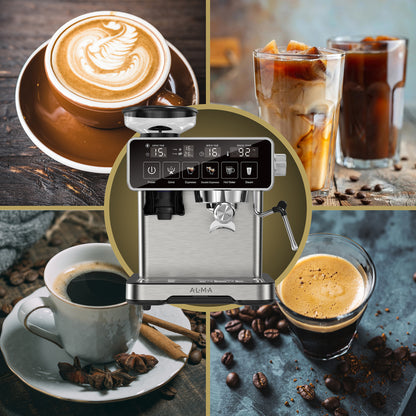 Cafetera Profesional 20Bares ALMA con Molino de Café BRIATTO