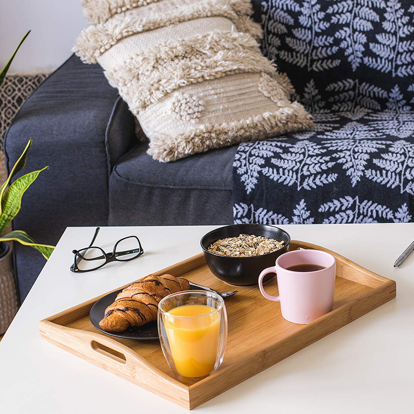 Charola de Servicio Clear Madera Natural HC219