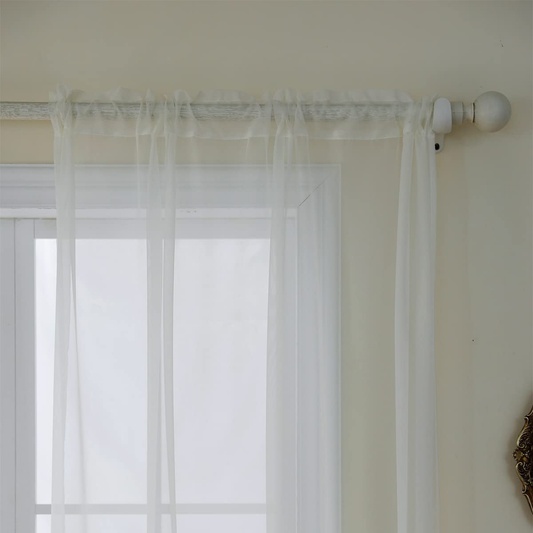 Cortina Traslucida Color Blanco 1 Panel 140X210
