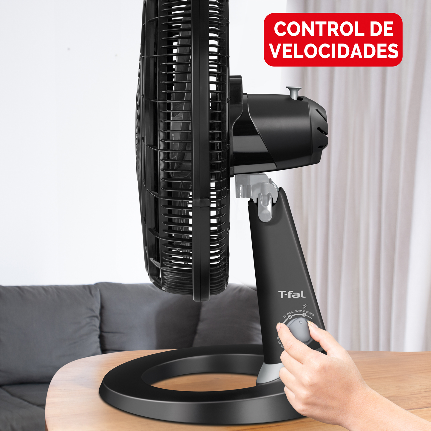 Ventilador de Piso/Pared Ultra silencioso color negro