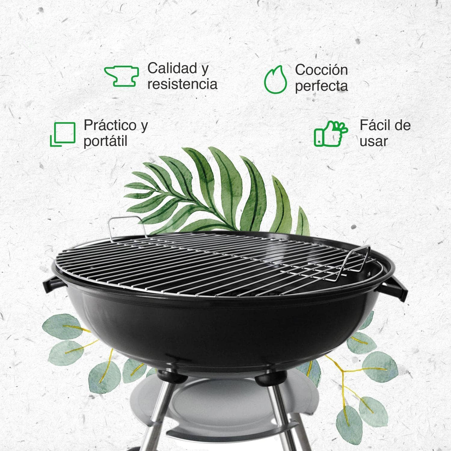 Asador Circular Aquila Mod 22-161 Color Negro
