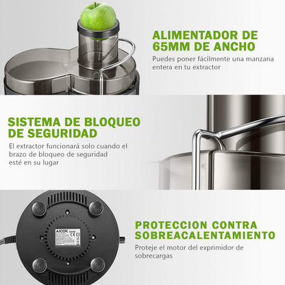 Extractor de Jugos Aicok 2 Velocidades 1.4 L