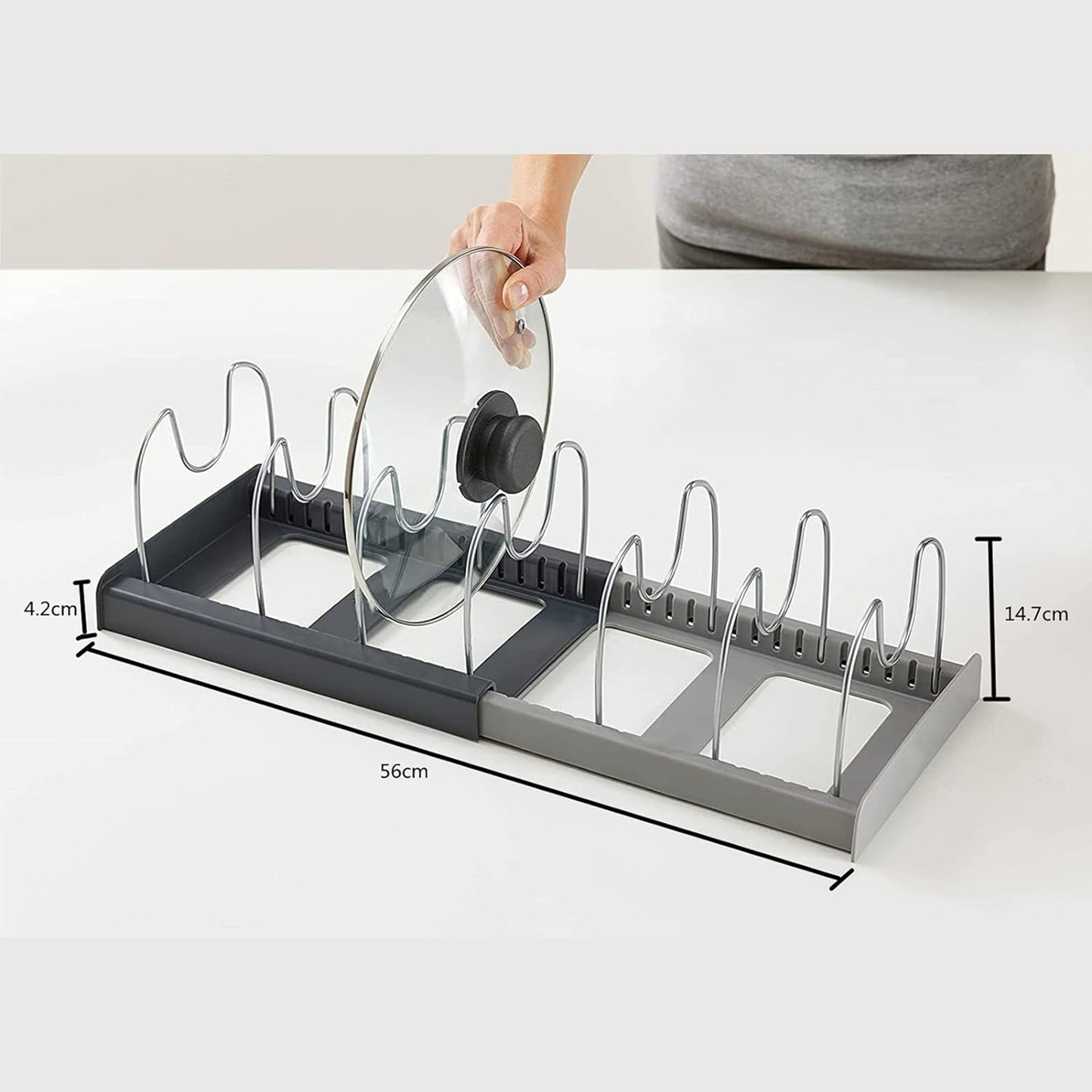Organizador/ Escurridor Retráctil plastico/Metal Aquila