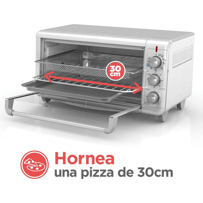 Horno con Freidora B+D 8 Rebanadas extra ancho Plateado