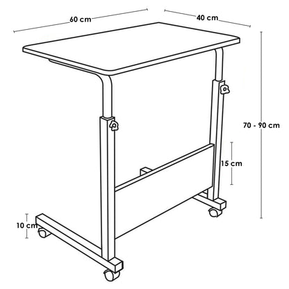 Escritorio Móvil de Altura Ajustable con Llantas Aquila