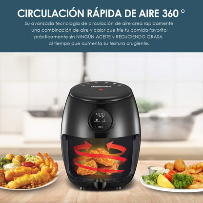 Freidora de Aire Caliente Elite 2QT Black Digital