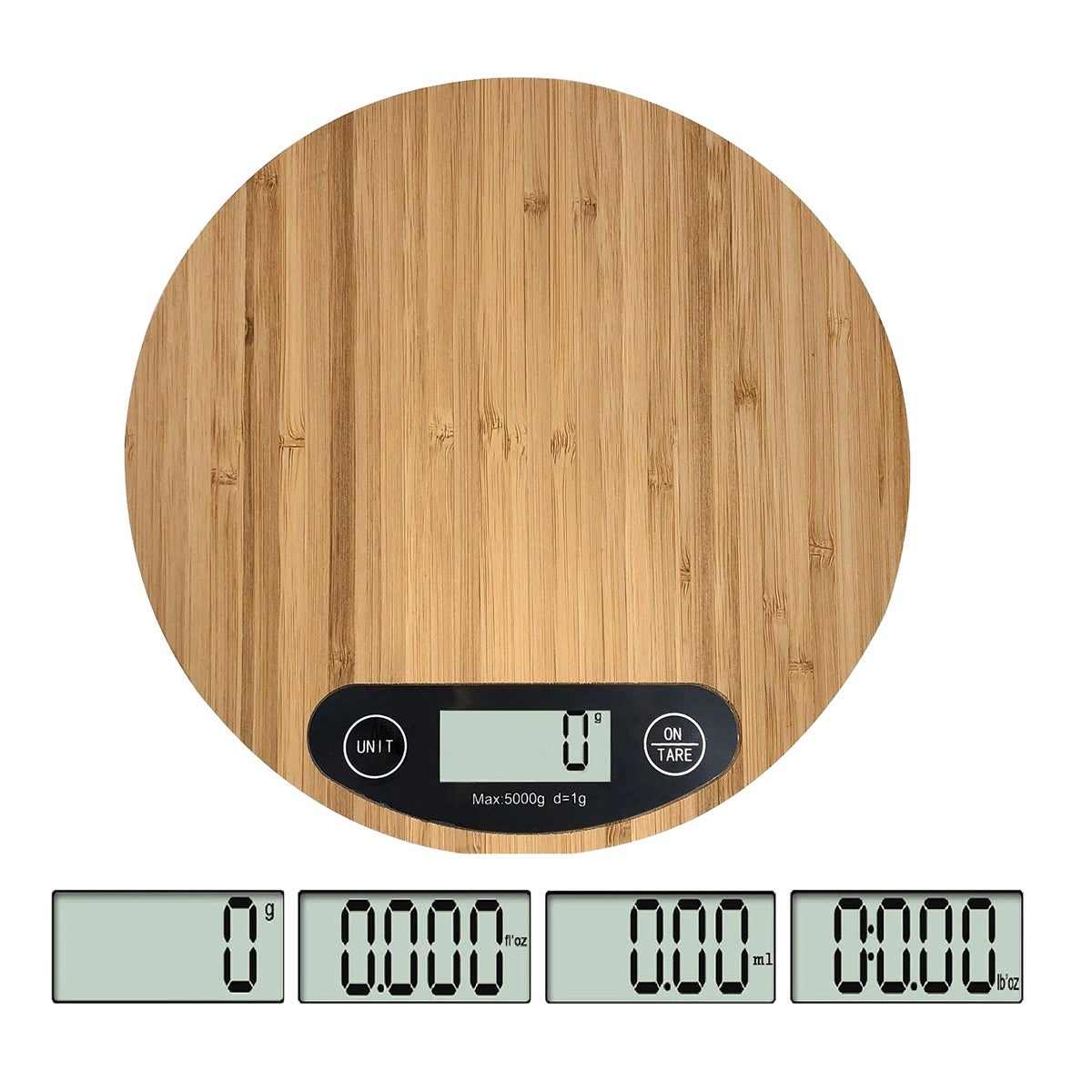 Bascula de Cocina Digital 5 Kg Ommega Bambu