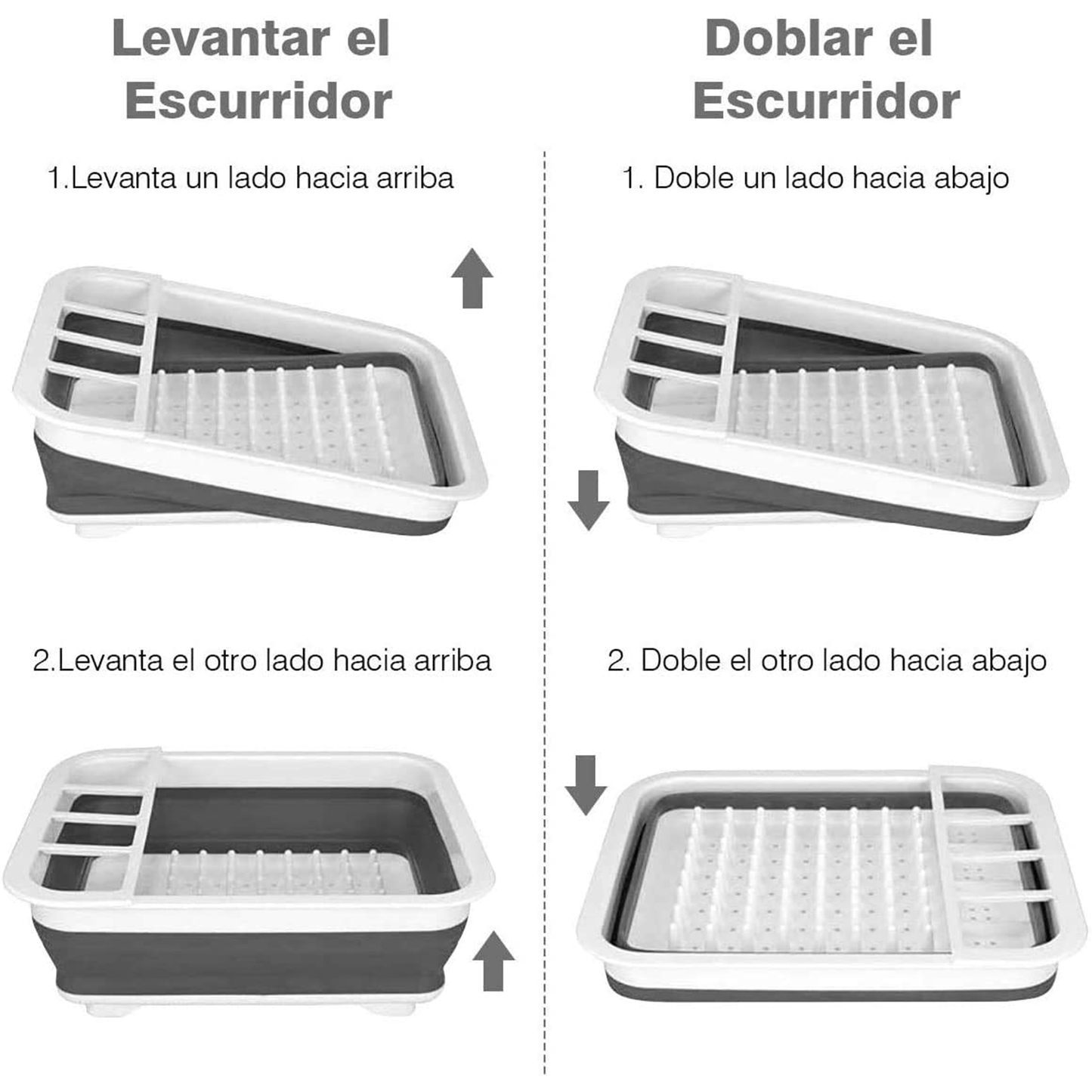 Escurridor Multifuncional Blanco/Gris