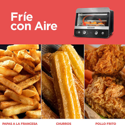 Horno Freidora B+D 19 L  Mod. TOD6020B-LA 8 Funciones