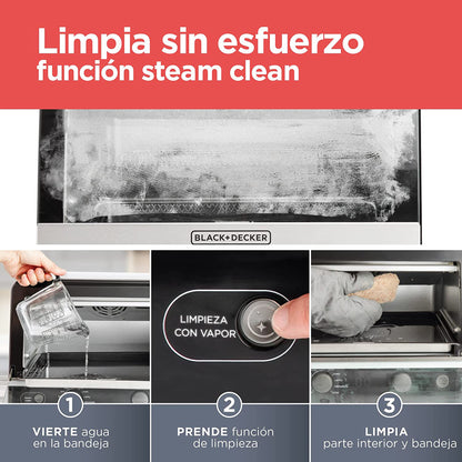 Horno Freidora B+D 19 L  Mod. TOD6020B-LA 8 Funciones