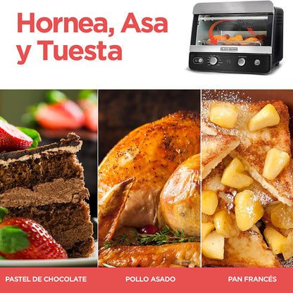 Horno Freidora B+D 19 L  Mod. TOD6020B-LA 8 Funciones