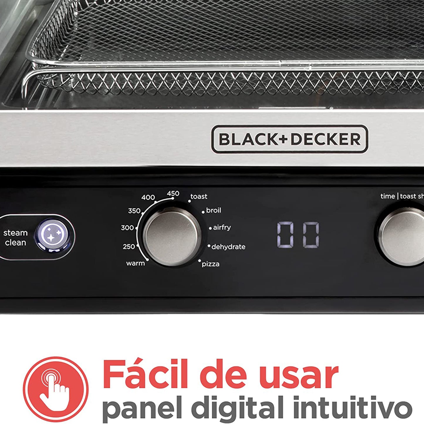 Horno Freidora B+D 19 L  Mod. TOD6020B-LA 8 Funciones