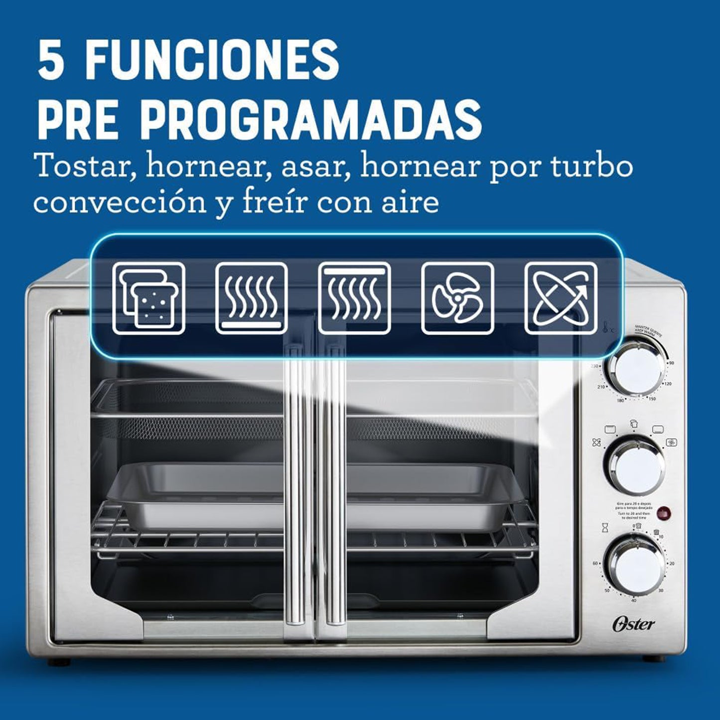 Horno Oster con Freidora de Aire Estilo Frances