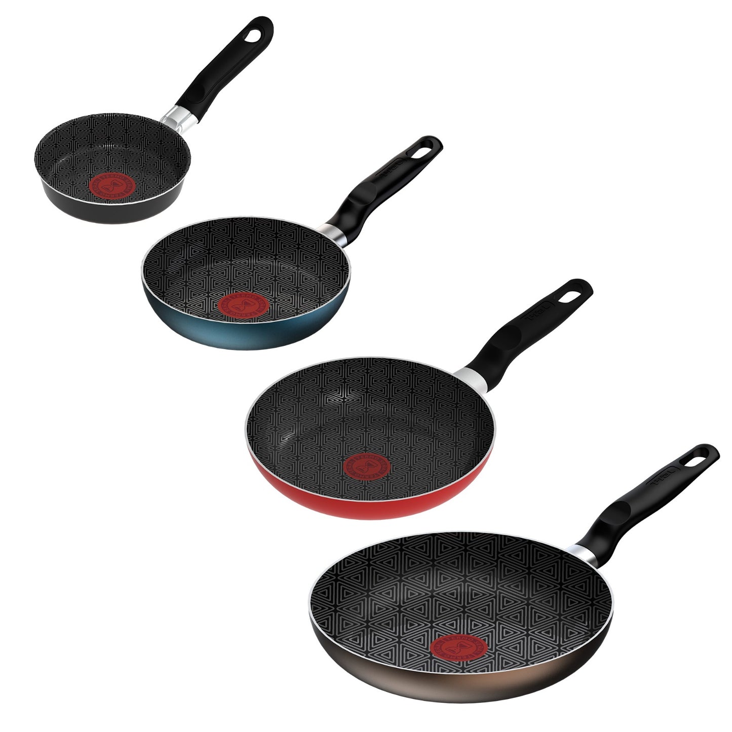 Juego de Sartenes T-Fal 12/18/20/24cm MOD 1582700 Colores