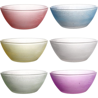 Juego de 6 Bowls de Cristal Multicolor de 250 ML