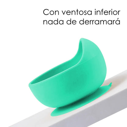 Juego de babero y accesorios de silicón Aquila baby