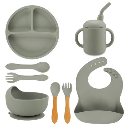 Juego de babero y accesorios de silicón Aquila baby