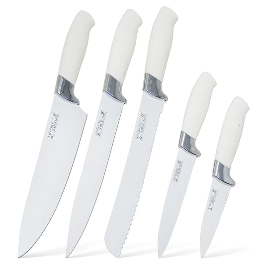 Juego de Cuchillos con Base Exclusive Collection Blanco