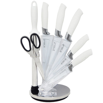 Juego de Cuchillos con Base Exclusive Collection Blanco