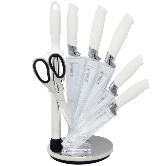 Juego de Cuchillos con Base Exclusive Collection Blanco