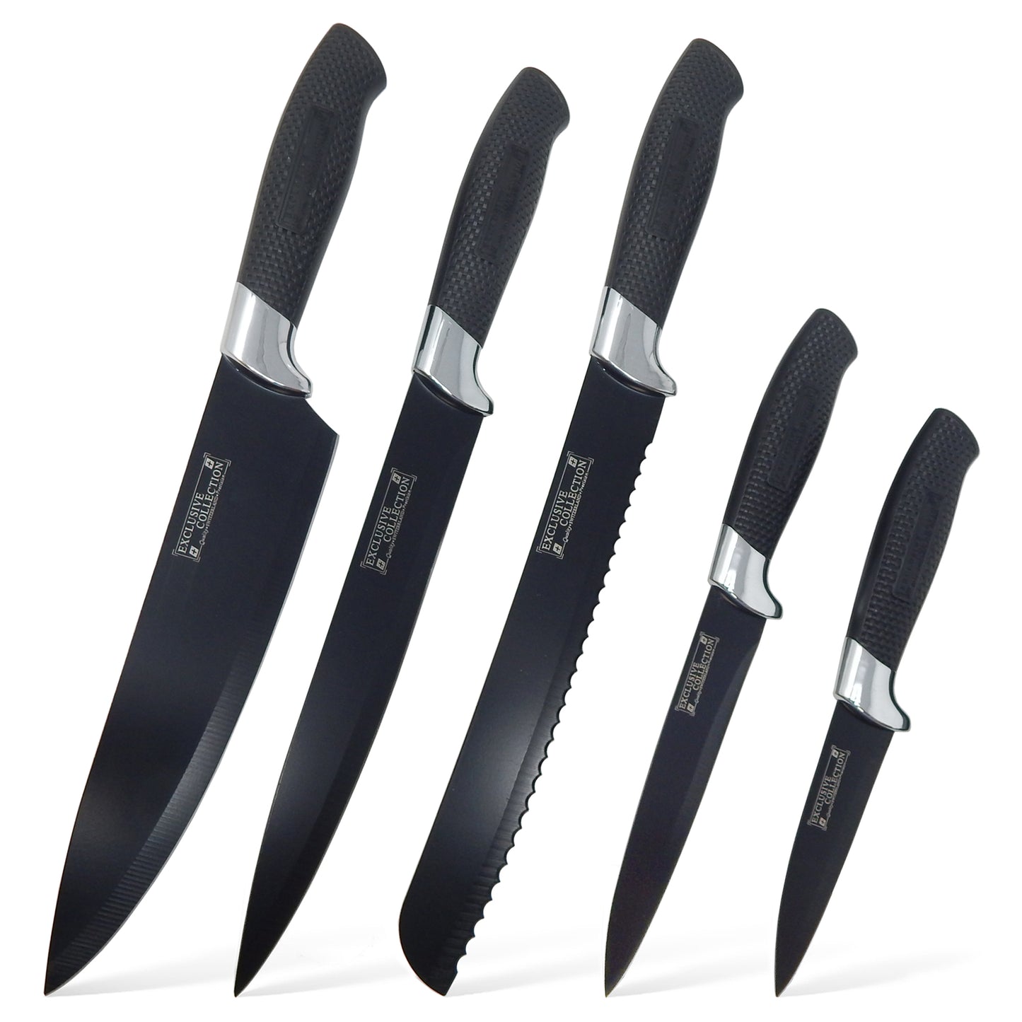 Juego de Cuchillos con Base Exclusive Collection Negro
