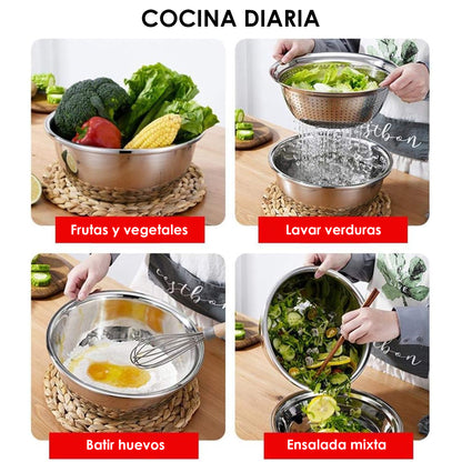 Juego de Ensaladeras Multifuncional 3 en 1 Aquila