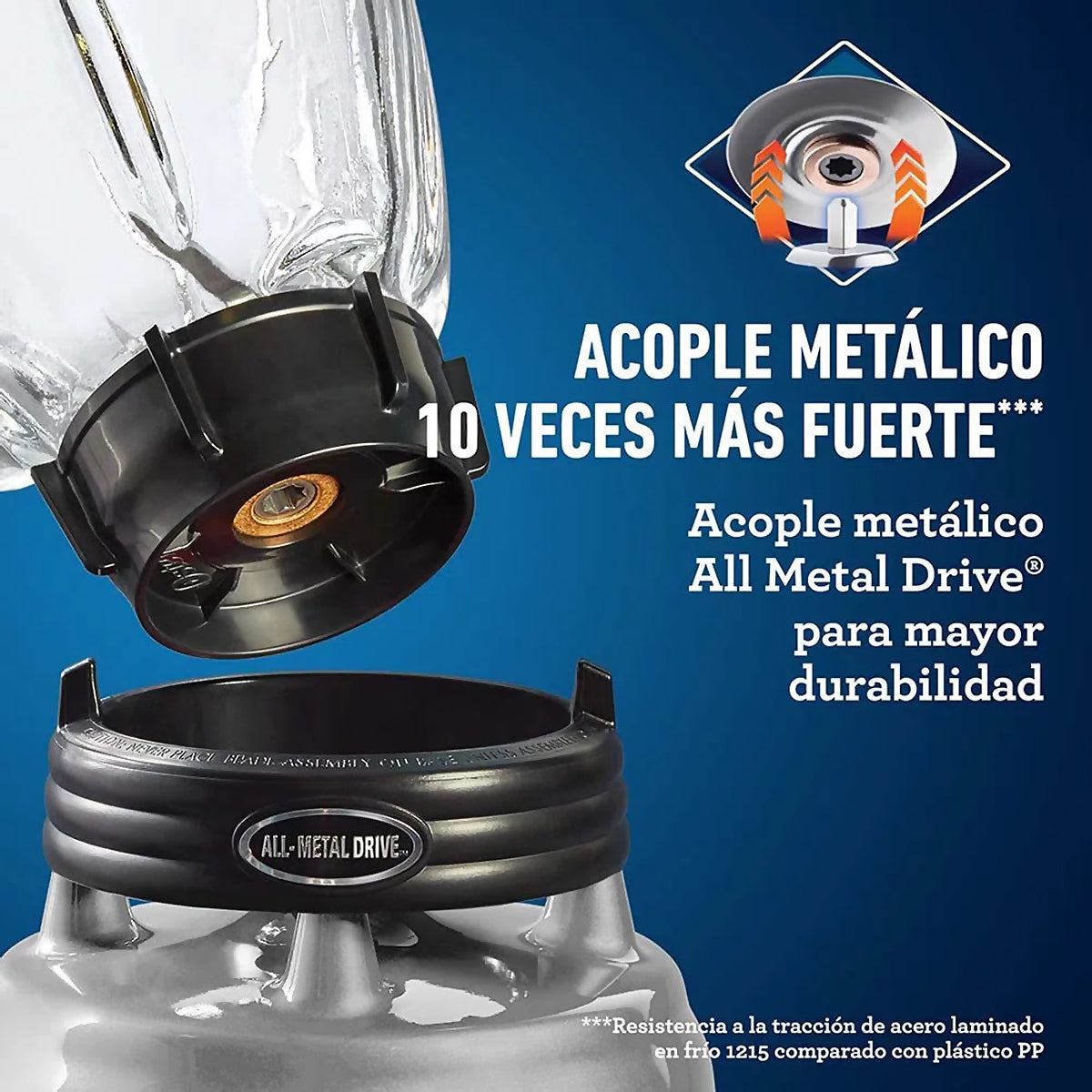 Licuadora Oster Clásica Reversible 1.5 litros VV Cromo