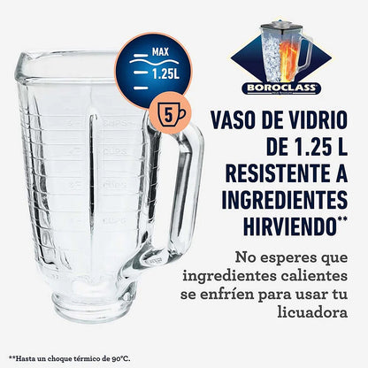 Licuadora Oster Clásica Toggle 1 Velocidad + Pulso Plata