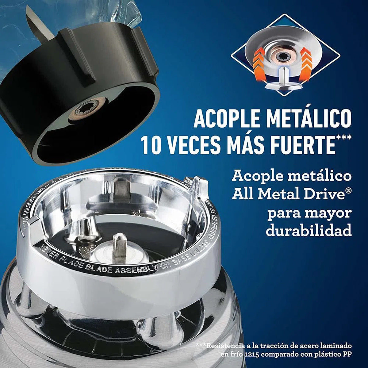 Licuadora Oster Clásica Toggle 1 Velocidad + Pulso Plata