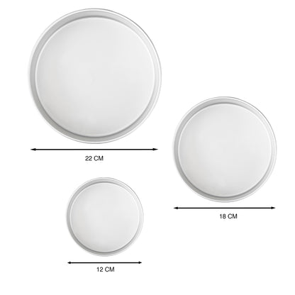 Set de 3 Moldes para Pastel Redondos 12/18/22 cm de Aluminio Aquila