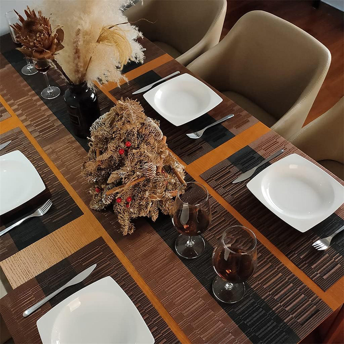 Juego de Manteles Aquila Individuales 6 piezas multicolor