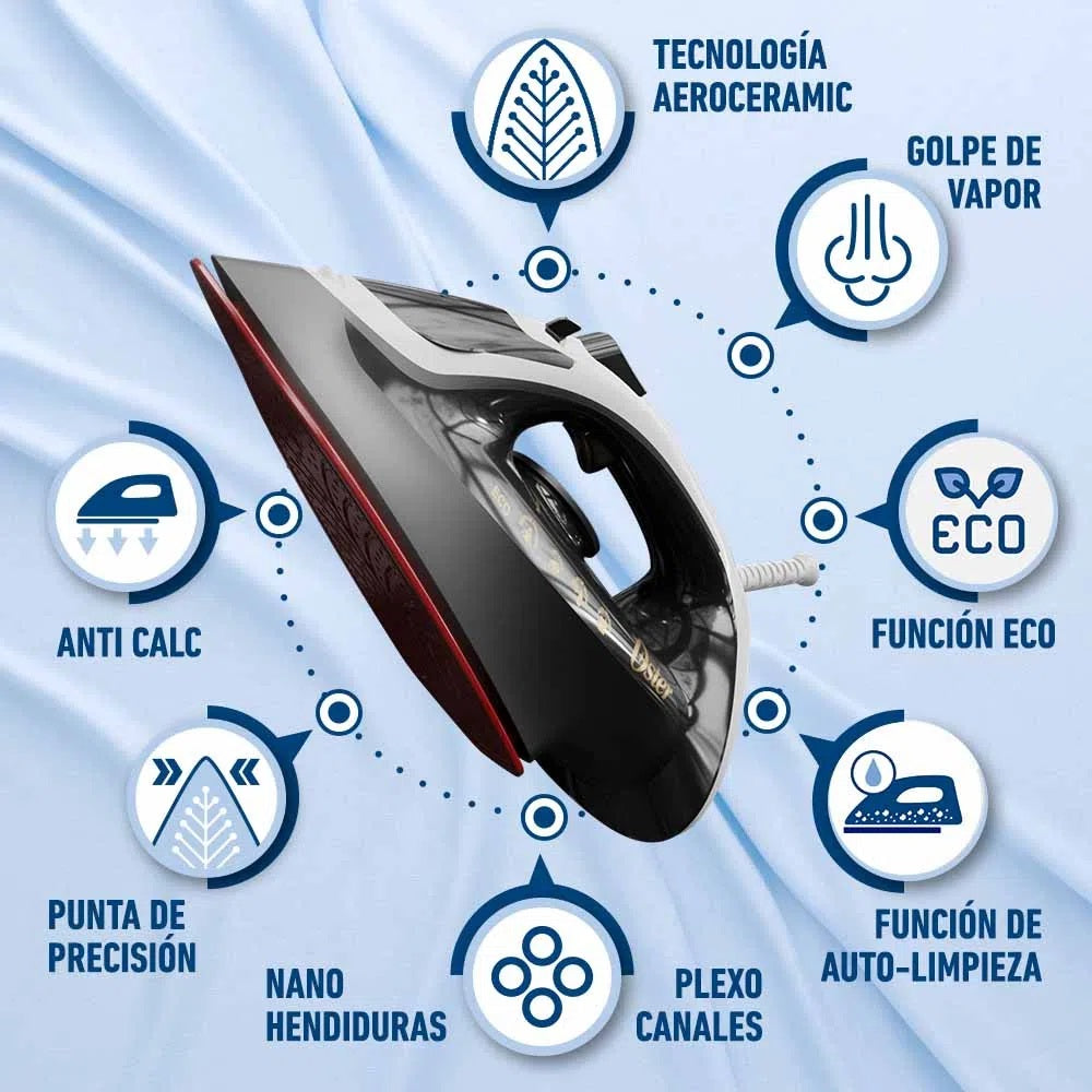 Plancha de Vapor Oster Aero Ceramic Perla