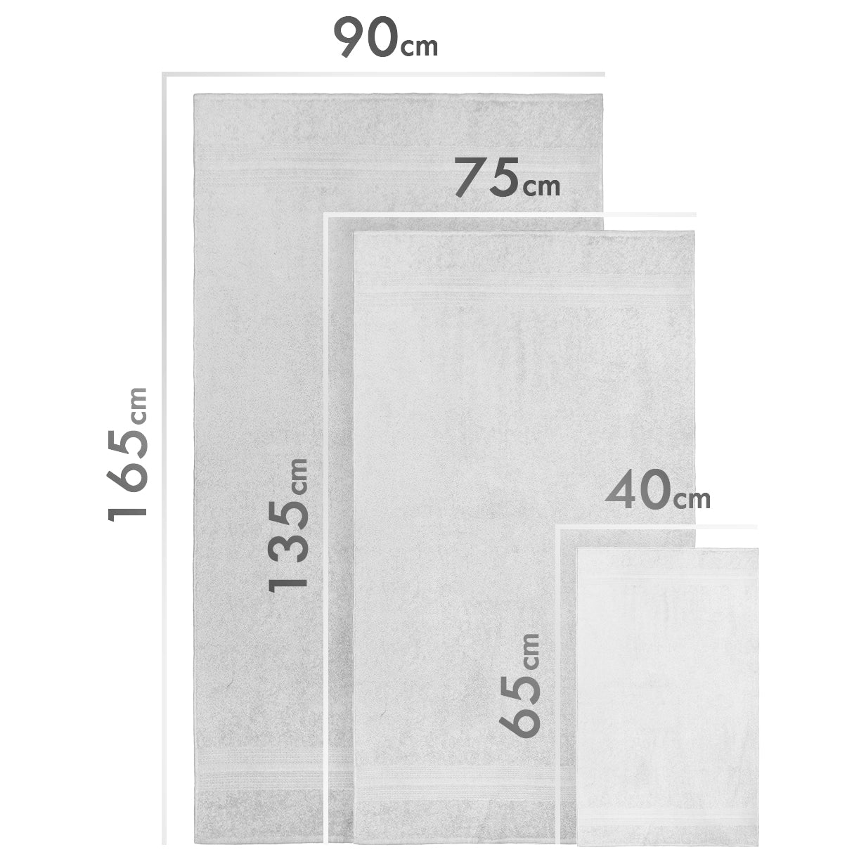 Paquete de 3 Toallas de Baño Marino