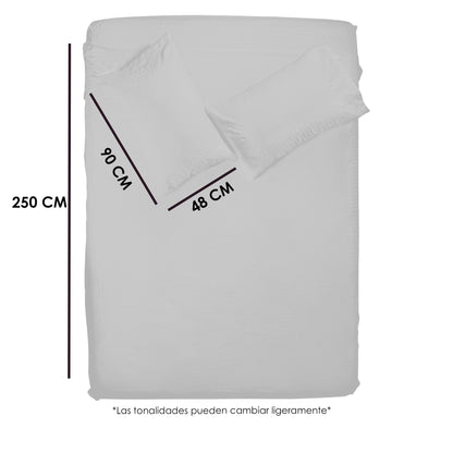 Juego de sabanas tacto seda King Size 4 piezas