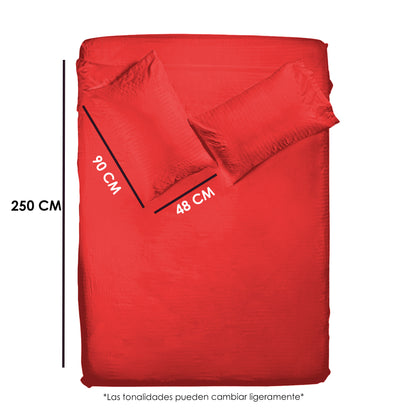 Juego de sabanas tacto seda King Size 4 piezas