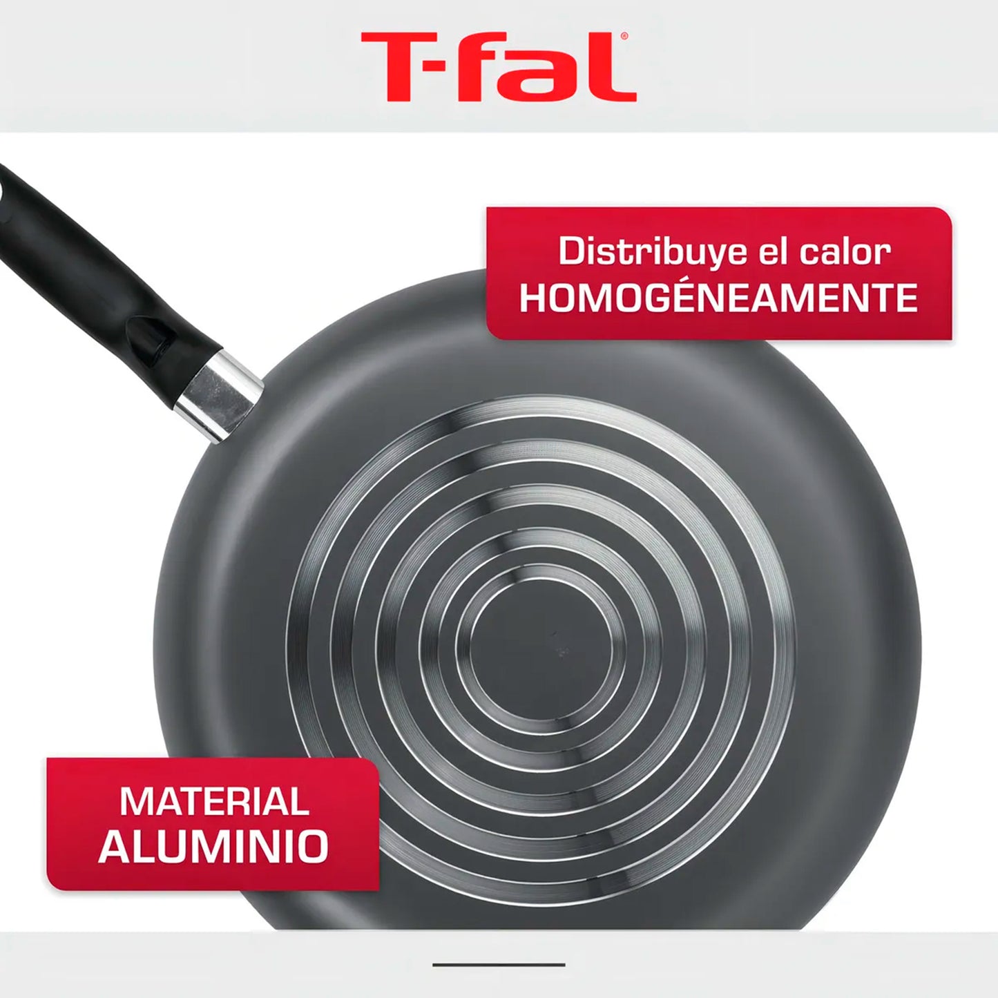 Sartén 18cm INICIA T-fal Color-Gris Teflón antiadherente