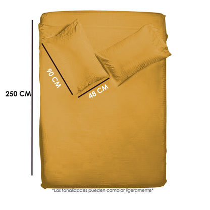 Juego de sabanas tacto seda King Size 4 piezas