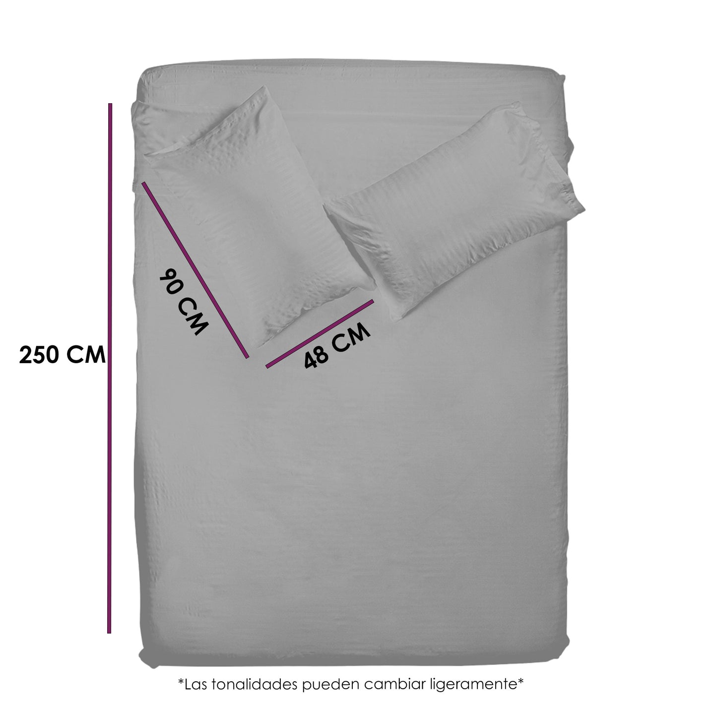 Juego de sabanas tacto seda King Size 4 piezas