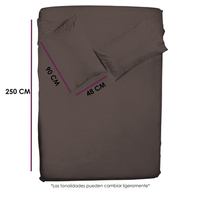 Juego de sabanas tacto seda King Size 4 piezas