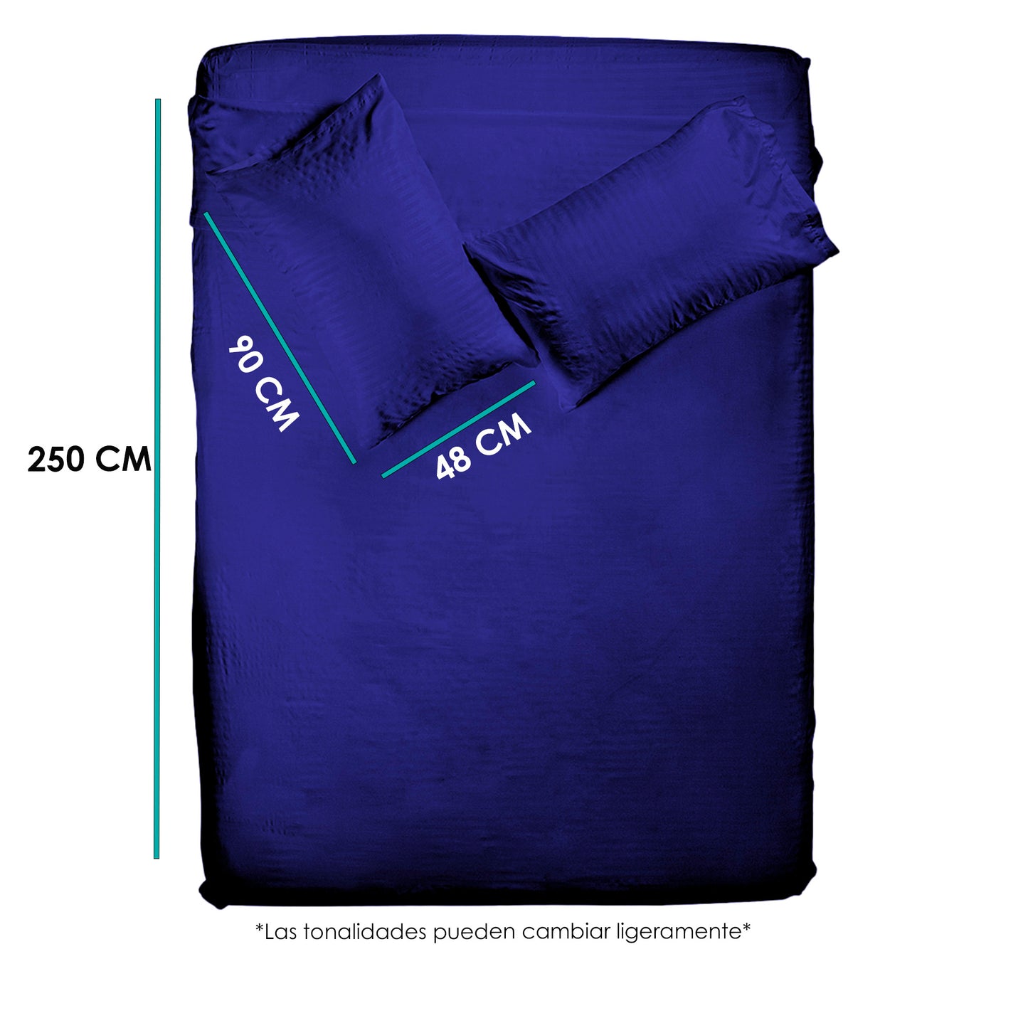 Juego de sabanas tacto seda King Size 4 piezas
